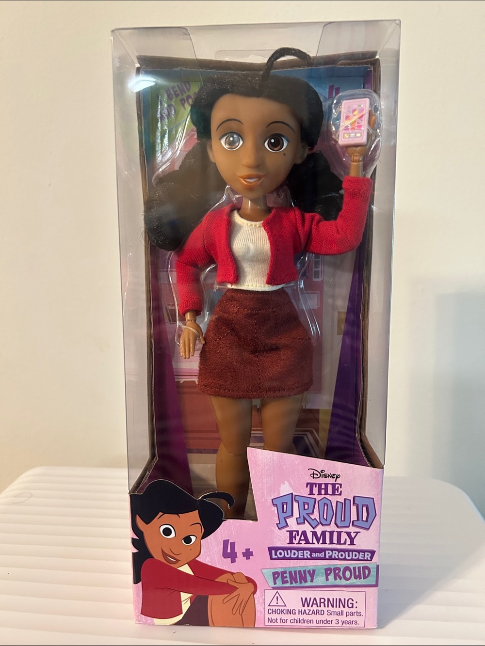 Disney Penny Proud Doll in Red Jacket and Brown Skirt